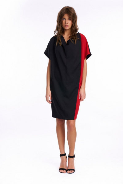 Платье KaVaRi 1025.2 черный-красный - фото 3