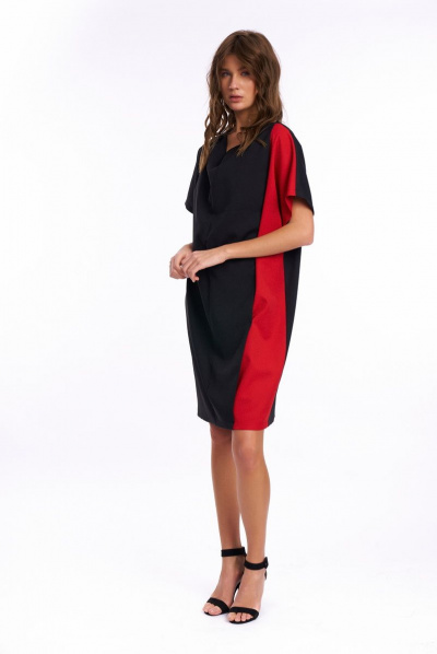 Платье KaVaRi 1025.2 черный-красный - фото 2