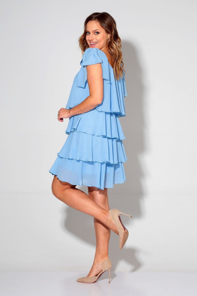 Платье Liona Style 616 голубой - фото 3