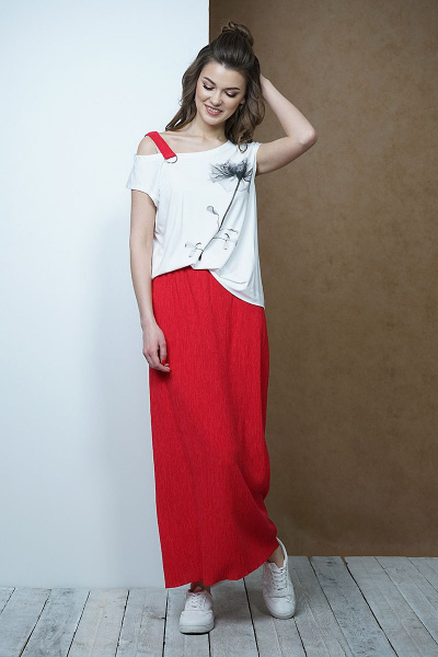 Блуза, юбка Fantazia Mod 3419 красный - фото 2
