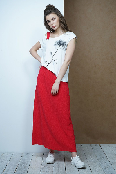 Блуза, юбка Fantazia Mod 3419 красный - фото 4