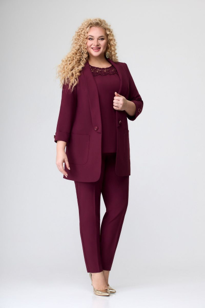 Блуза, брюки, жакет Svetlana-Style 1768 бордовый - фото 1