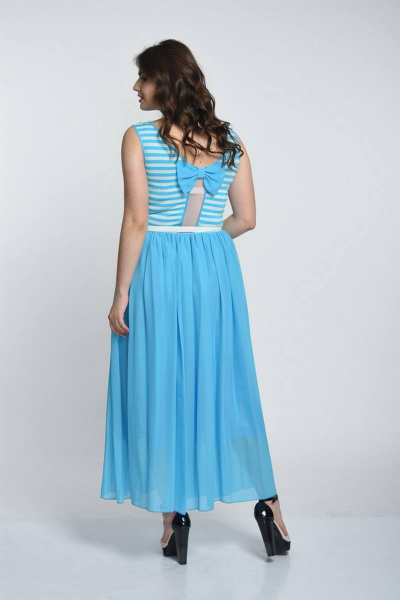 Платье Luana Plus 102 голубой - фото 2