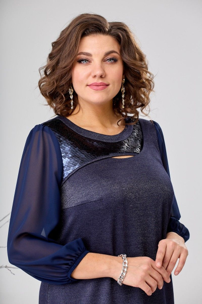Платье Romanovich Style 1-2457 синий - фото 5