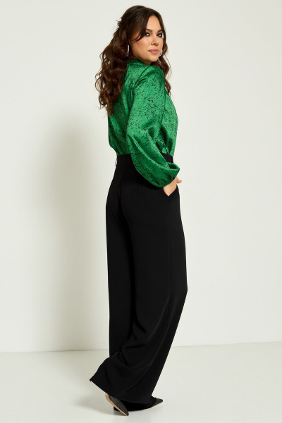 Блуза, брюки Магия моды 2182 зеленый-черный - фото 3