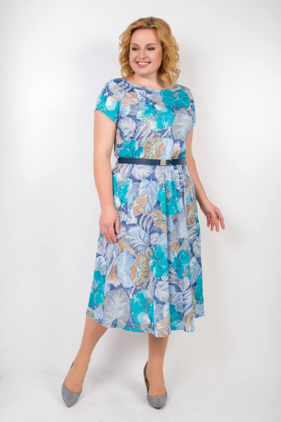 Платье TrikoTex Stil М14-19 голубой - фото 2
