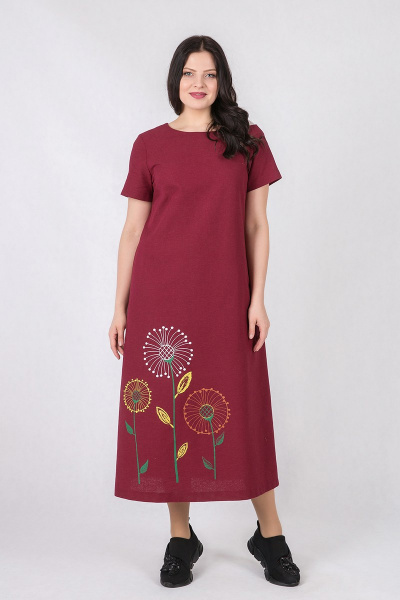 Платье Daloria 1486 бордовый - фото 1