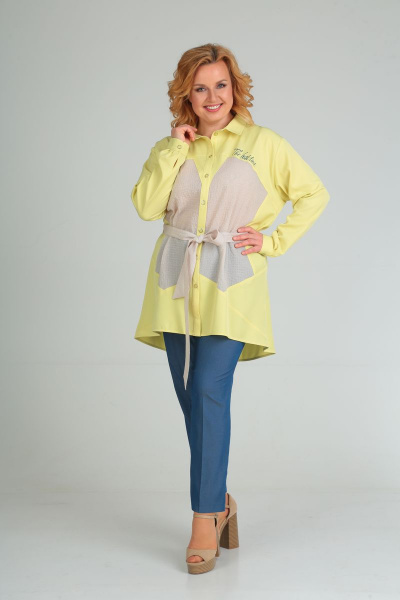 Блуза, брюки ANASTASIA MAK 592 желтый - фото 1