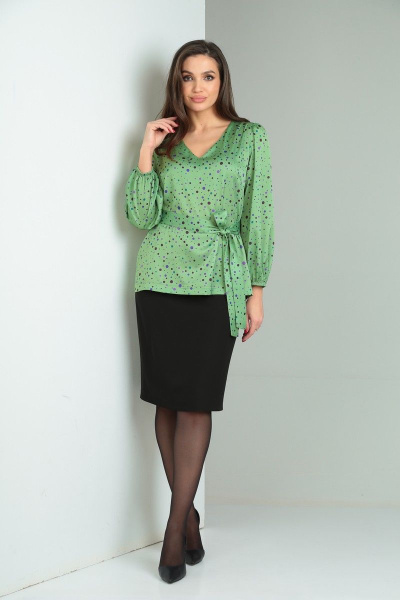Блуза, юбка Verita 2194 зелень - фото 2
