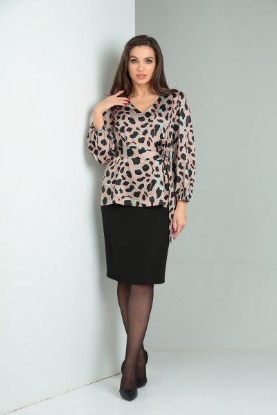 Блуза, юбка Verita 2194 леопард - фото 1