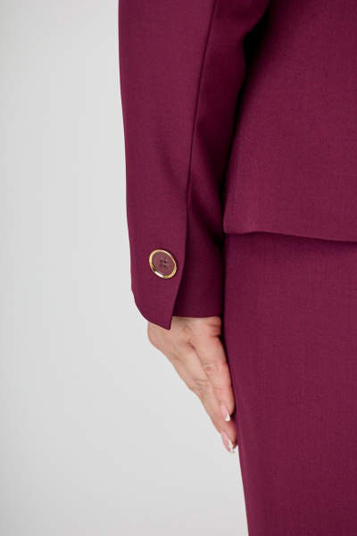 Блуза, жакет, юбка Alani Collection 1212 бордо - фото 8