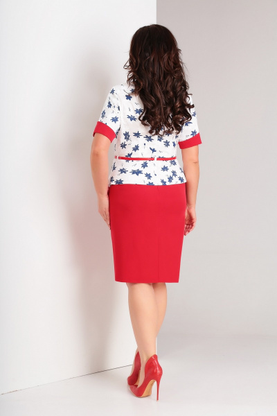 Блуза, юбка Милора-стиль 446 цветы - фото 2