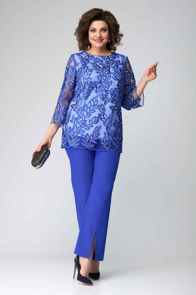 Блуза, брюки Асолия 1355 синий - фото 3