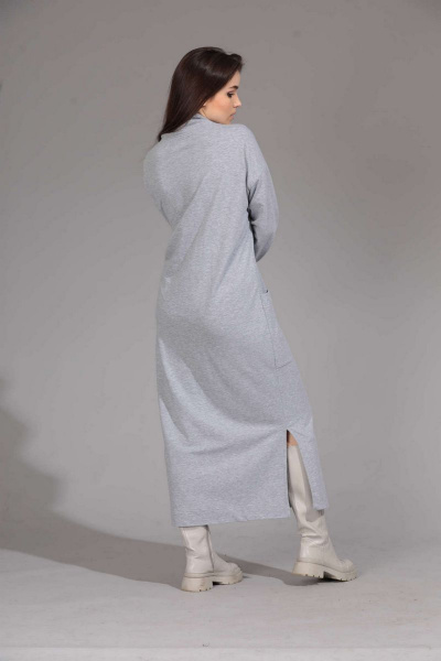 Платье АМУЛЕТ 9603 серый - фото 3