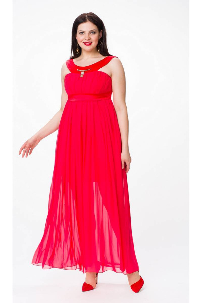Платье Lejole 1403 красный - фото 2