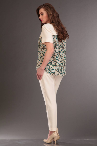Блуза, брюки Liona Style 538 молочный - фото 2