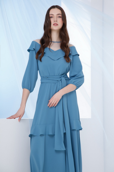Платье Prestige 3685/170 дымчато-синий - фото 1