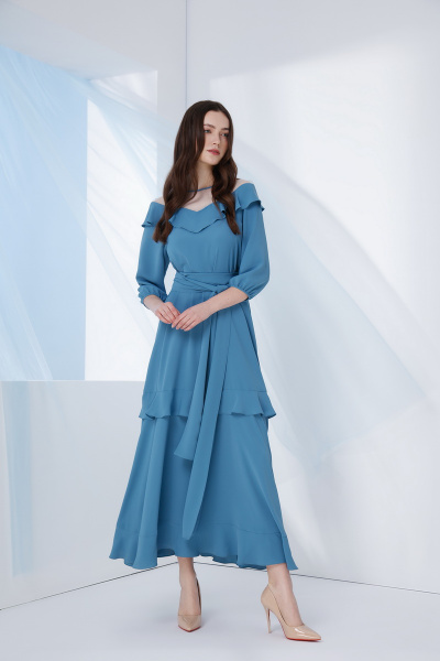 Платье Prestige 3685/170 дымчато-синий - фото 3