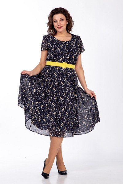 Жакет, платье Милора-стиль 979 желтый+черный - фото 3