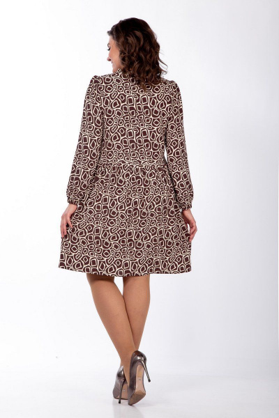 Платье Милора-стиль 1028 коричневый - фото 2