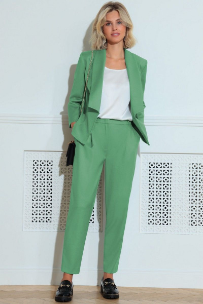 Блуза, брюки, жакет LeNata 32185 светло-зеленый - фото 1