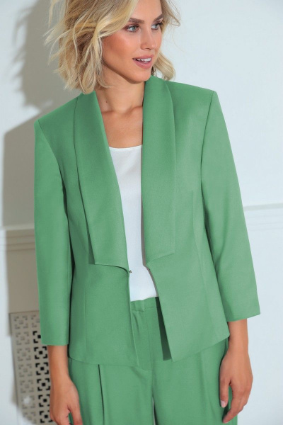 Блуза, брюки, жакет LeNata 32185 светло-зеленый - фото 3