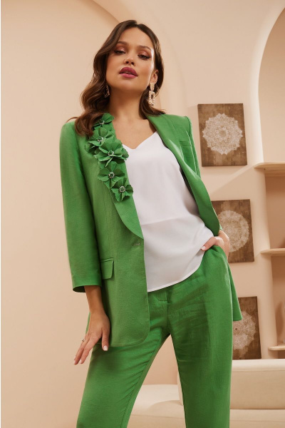 Блуза, брюки, жакет Lissana 4702 зеленый - фото 7