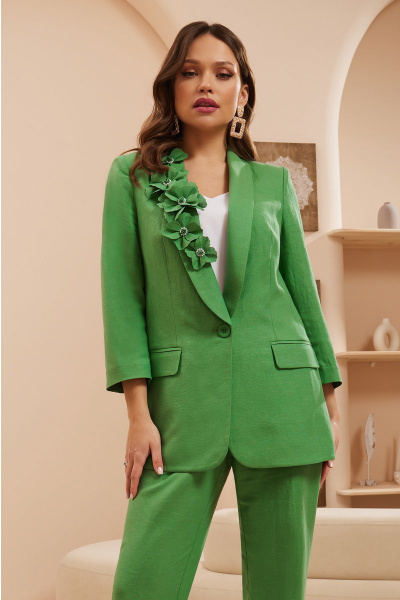 Блуза, брюки, жакет Lissana 4702 зеленый - фото 5