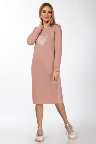 Жилет, платье БагираАнТа 847 розовый - фото 4