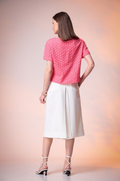 Блуза, брюки Romanovich Style 2-1971 коралловый/белый - фото 5