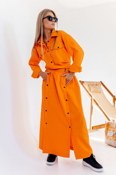 Жакет, юбка Amberа Style 2017 апельсин - фото 7