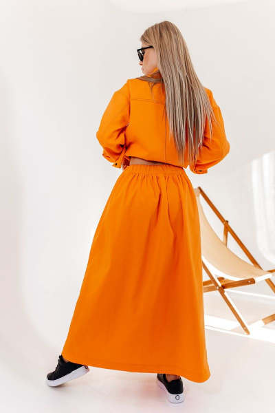 Жакет, юбка Amberа Style 2017 апельсин - фото 2