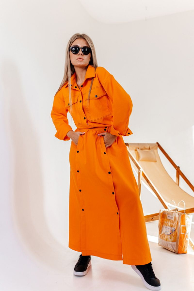 Жакет, юбка Amberа Style 2017 апельсин - фото 1