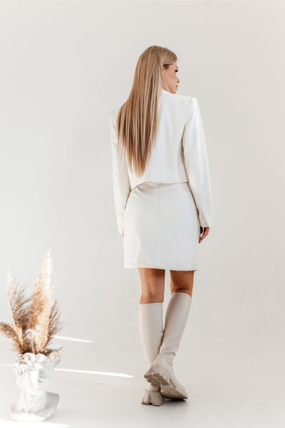 Жакет, юбка Amberа Style 2021 белое_облако - фото 2