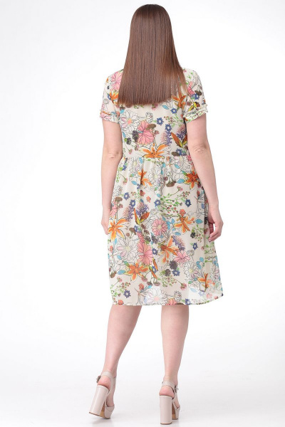 Платье LadisLine 1092 цветочный - фото 2