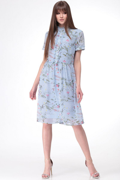 Платье LadisLine 1092 небесный - фото 3