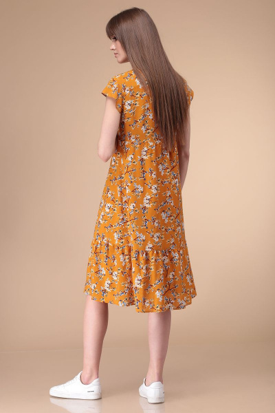 Платье Линия Л Б-1734 оранжевый - фото 3