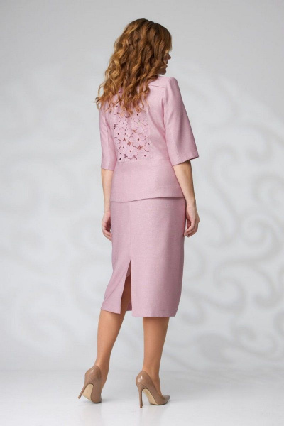 Жакет, юбка Viola Style 2707 розовый - фото 2