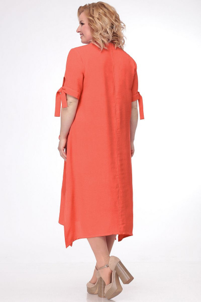 Платье LadisLine 1080 бл.лосось - фото 3