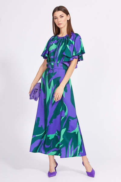 Платье EOLA 2342 фиолетовый-зеленый - фото 5