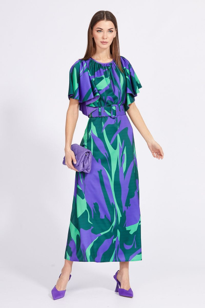 Платье EOLA 2342 фиолетовый-зеленый - фото 1