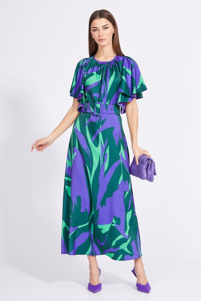 Платье EOLA 2342 фиолетовый-зеленый - фото 4