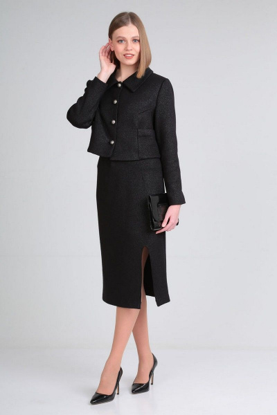 Жакет, юбка Viola Style 2701 черный - фото 1