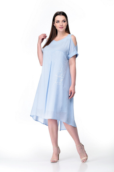 Платье Мишель стиль 777 голубой - фото 1