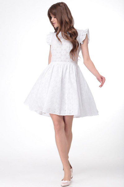 Платье LadisLine 1093 белый - фото 6