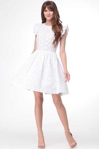 Платье LadisLine 1093 белый - фото 2