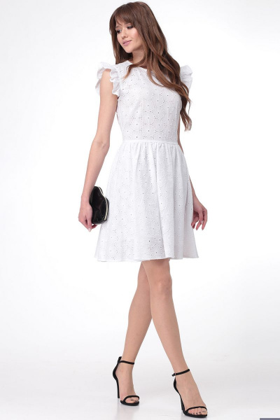 Платье LadisLine 1093 белый - фото 5