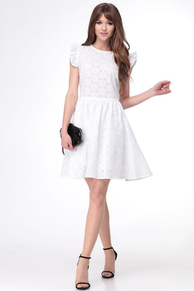 Платье LadisLine 1093 белый - фото 1