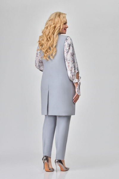 Блуза, брюки, жилет Svetlana-Style 1721 серый+молочный - фото 2