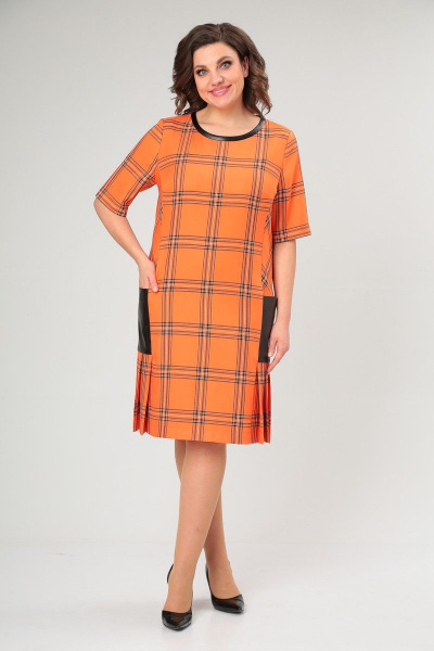 Платье Danaida 2162 оранжевый - фото 4
